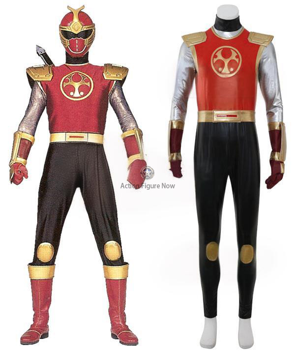 Power Rangers Ninja Storm: Crimson Thunder Ranger Deluxe Cosplay Outfit