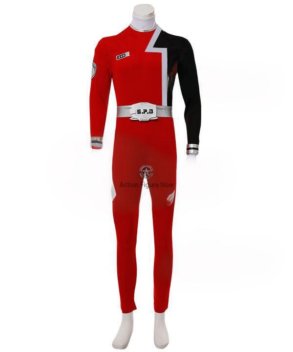 Red Power Rangers SPD Ranger Cosplay Outfit