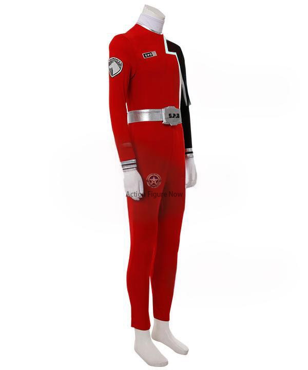 Red Power Rangers SPD Ranger Cosplay Outfit