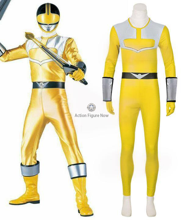Yellow Power Rangers Time Force Cosplay Costume