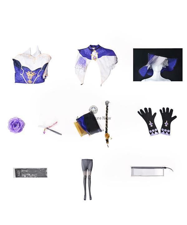 Sexy Adult Lisa's Witch Halloween Costume Purple Dress from Genshin Impact