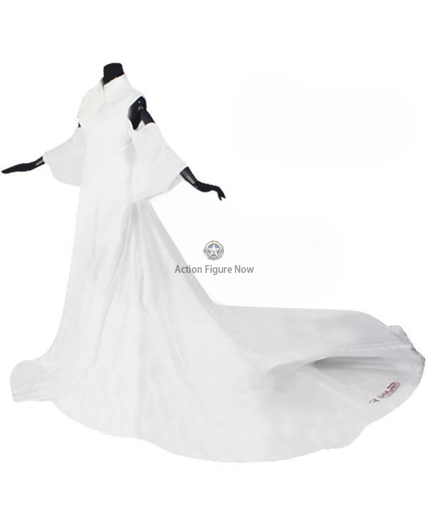 Sasha Athena White Dress Cosplay Costume from Saint Seiya