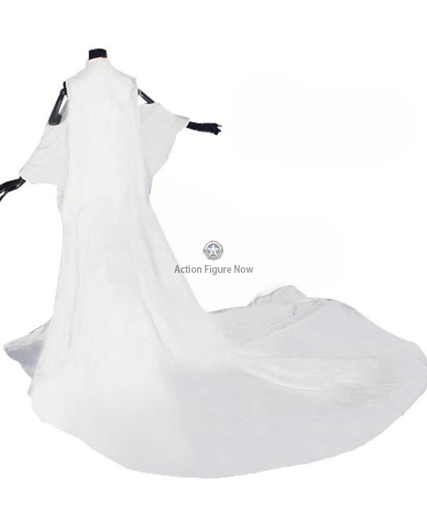 Sasha Athena White Dress Cosplay Costume from Saint Seiya