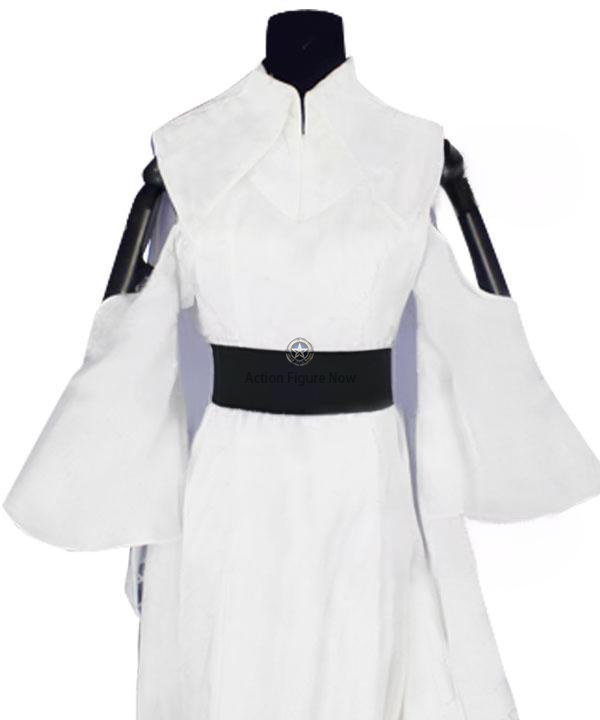Sasha Athena White Dress Cosplay Costume from Saint Seiya