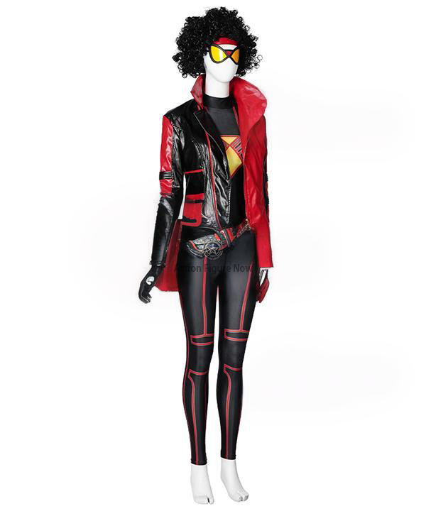 A suitable SEO-friendly and clear product name for the page could be: Spider-Woman Jessica Drew Cosplay Costume - Spider-Man: Across the Spider-Verse. This title maintains clarity, incorporates important keywords, and aligns with SEO best practices.