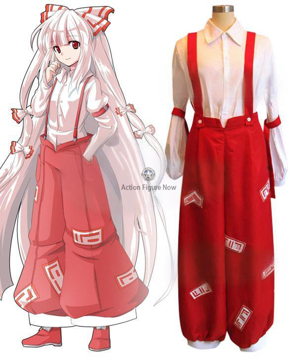 Scarlet Devil Touhou Project Fujiwara no Mokou Cosplay Costume