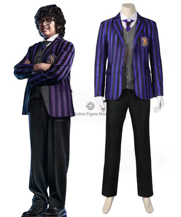 Wednesday Series 2022 - Nevermore Academy Male Uniform Cosplay Costume in Purple