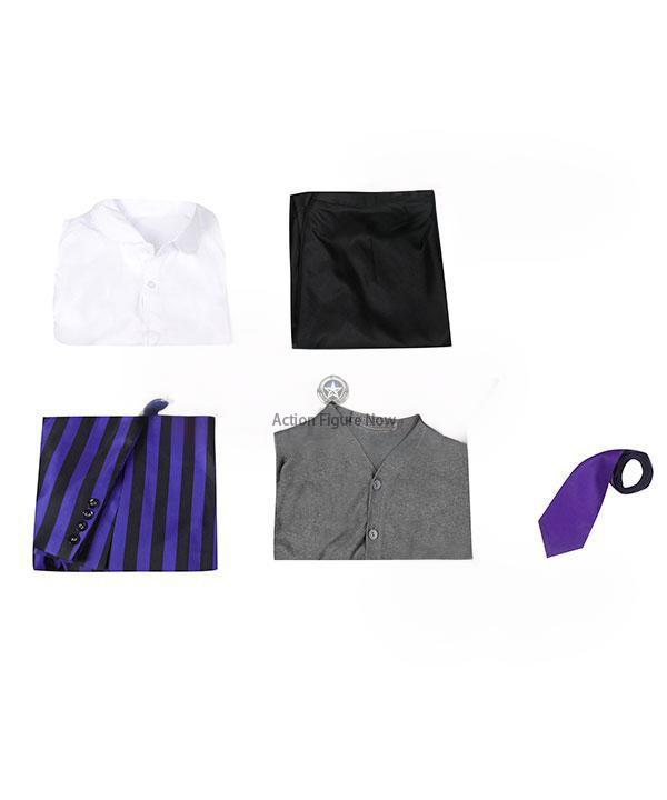 Wednesday Series 2022 - Nevermore Academy Male Uniform Cosplay Costume in Purple
