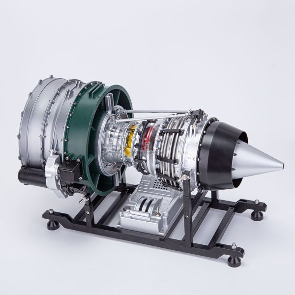 TECHING DIY Turbofan Jet Engine Model Kit - 1/10 Scale Full Metal Dual-Spool Aircraft Engine Assembly Model with Over 1000 Parts