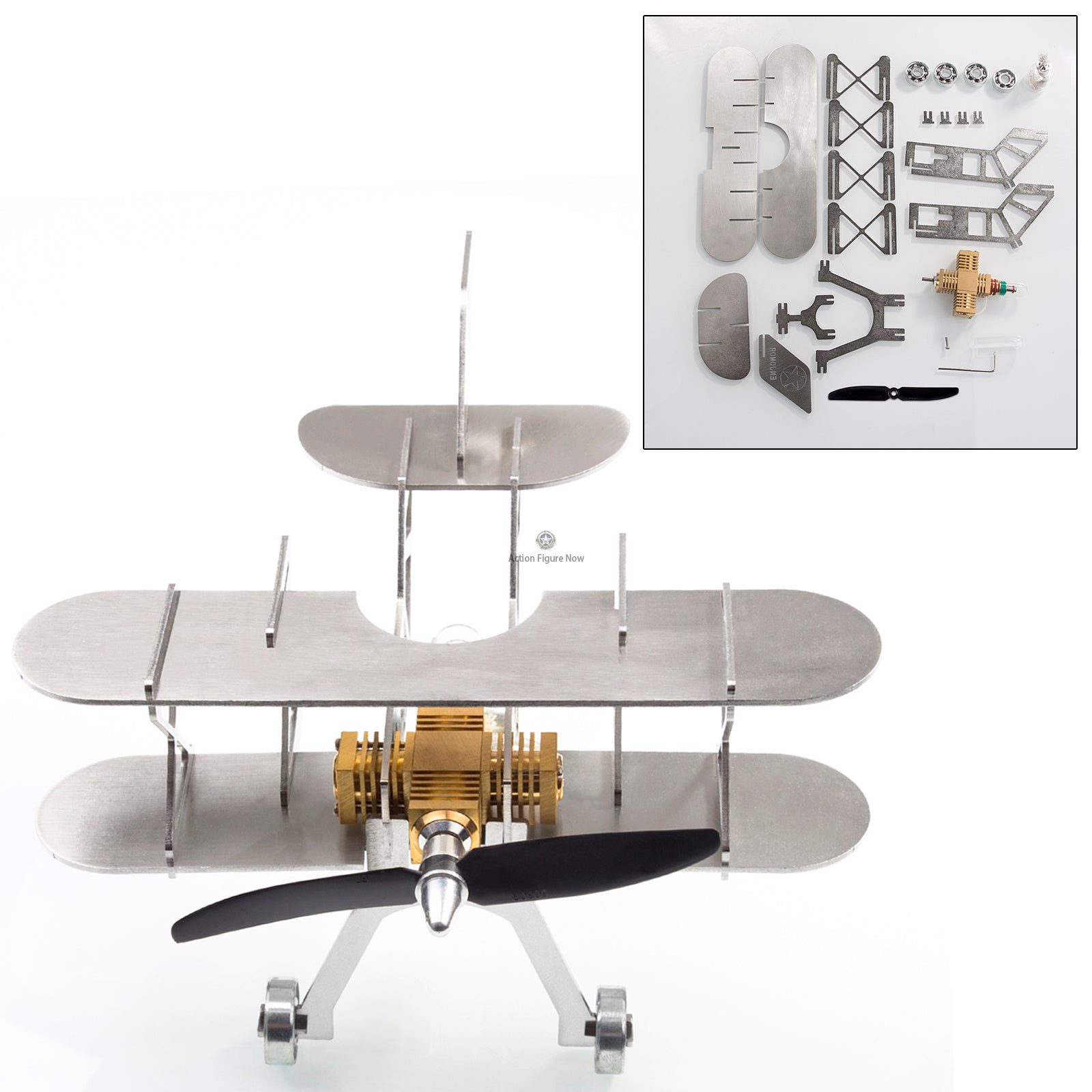 ENJOMOR Stirling Engine Airplane Model Assembly Kit for Education & Science ENJOMOR Stirling Engine Airplane Model Assembly Kit for Education & Science