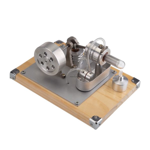 EngineDIY Single Cylinder Stirling Engine Model - Right Angle Split Type for Collection and Gift