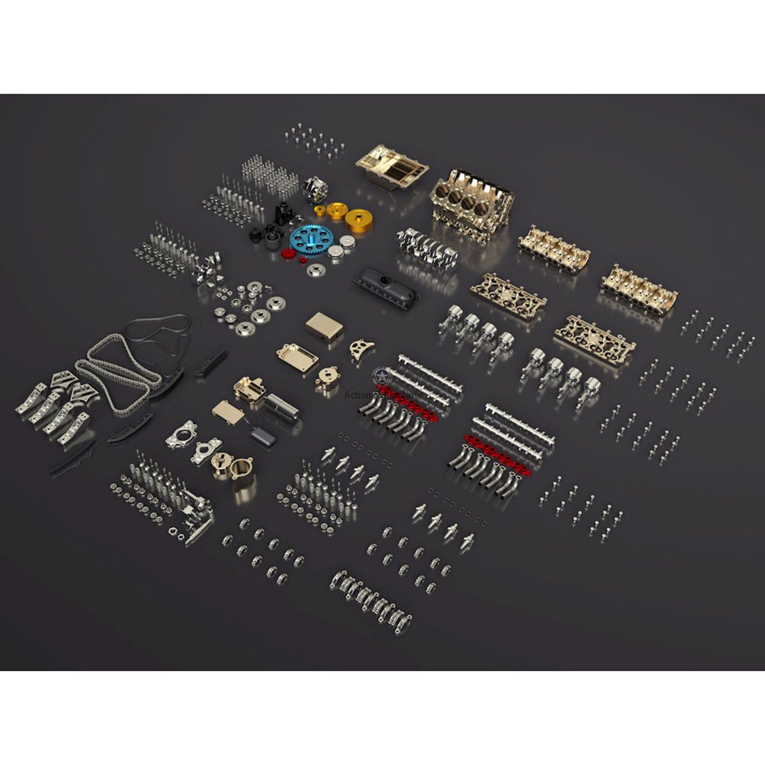 Working V8 Engine Model Kit: Build & Learn with 500+PCS Full Metal Car Engine, 1:3 Scale Working V8 Engine Model Kit: Build & Learn with 500+PCS Full Metal Car Engine, 1:3 Scale