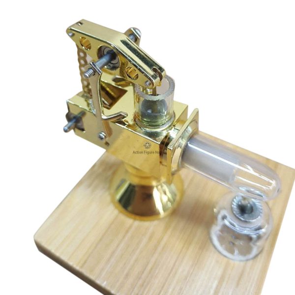Single-Cylinder Hot Air Stirling Engine Generator Model Kit with LED Squirrel-Shaped Display