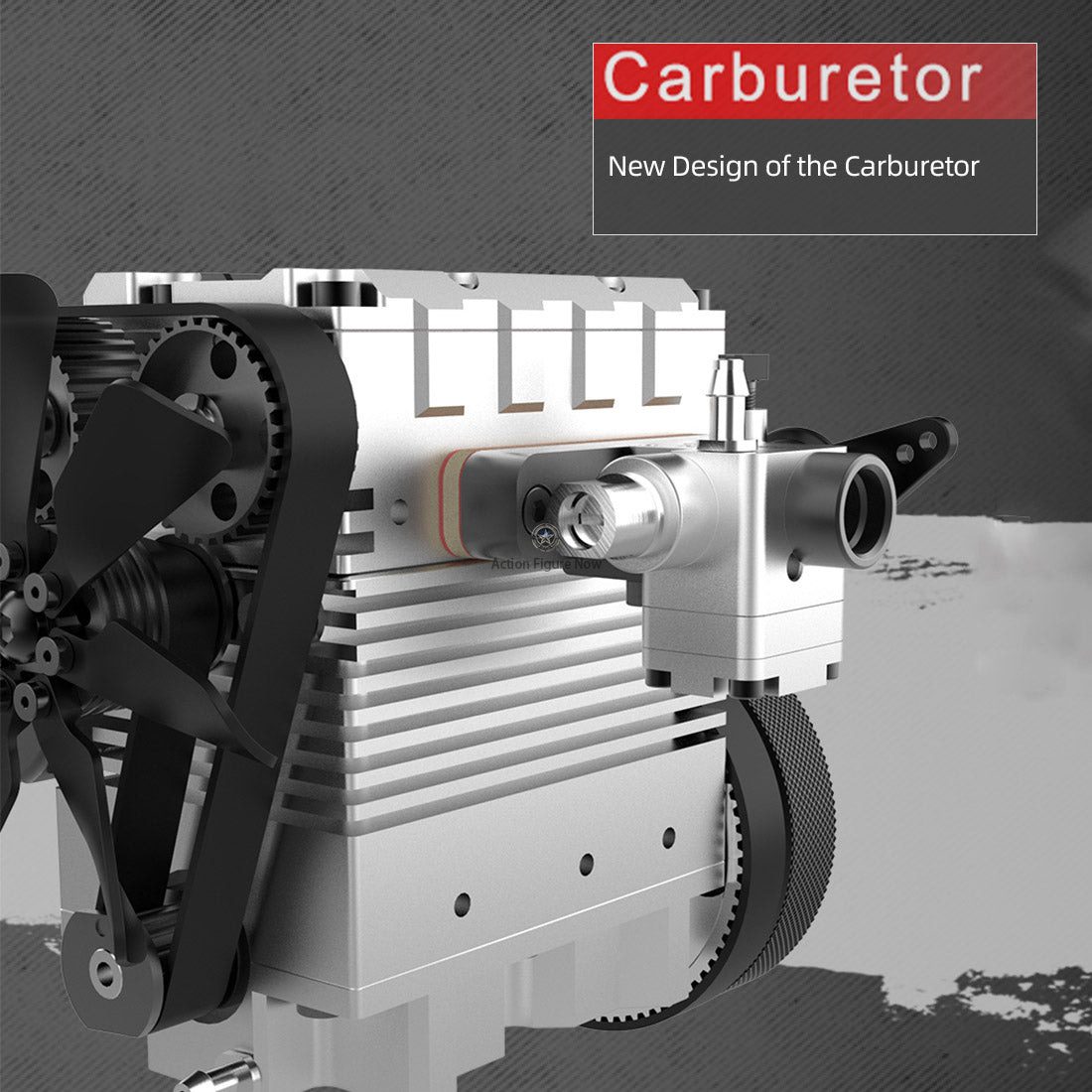 HOPBLOCK Verbrennungsmotor Modell 7.0cc - DIY Bausatz Für Erwachsene | Mit Zündmodul