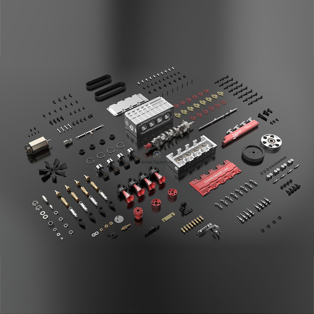 TOYAN FS-S100AC 4-Stroke RC Engine Model Building Kit with Starter Kit TOYAN FS-S100AC 4-Stroke RC Engine Model Building Kit with Starter Kit