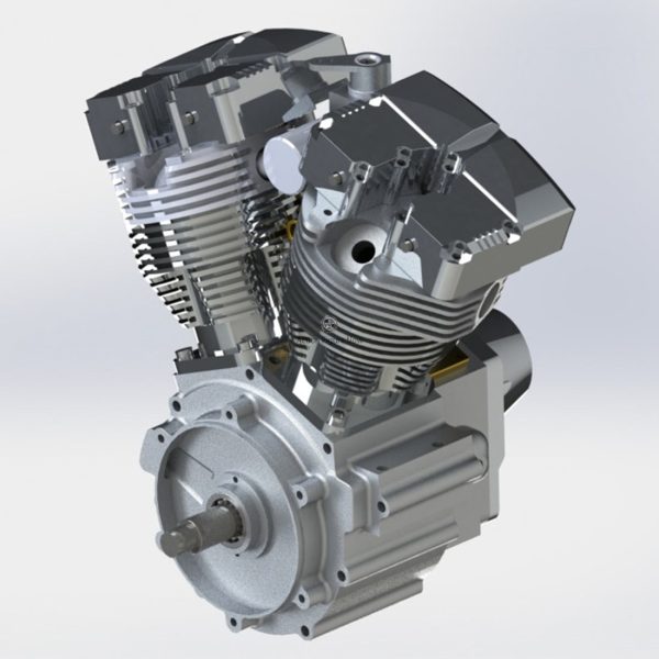 CISON FG-VT157 15.7cc OHV V-Twin V2 Shovelhead Engine, 4-Stroke Air-Cooled Gasoline Powerplant Model for Motorcycles & RC Vehicles