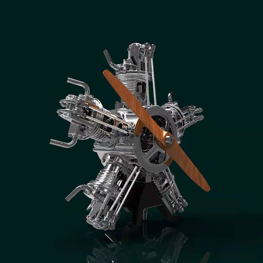 5-Cylinder Radial Engine Model Kit (Working Model) - 1:6 Scale Metal Assembly with 250+ Pieces 5-Cylinder Radial Engine Model Kit (Working Model) - 1:6 Scale Metal Assembly with 250+ Pieces
