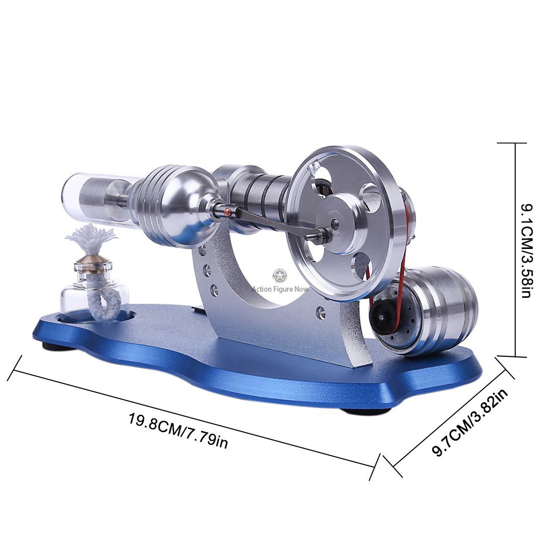 Hot Air Stirling Engine Kit with Generator and Alcohol Burner Hot Air Stirling Engine Kit with Generator and Alcohol Burner
