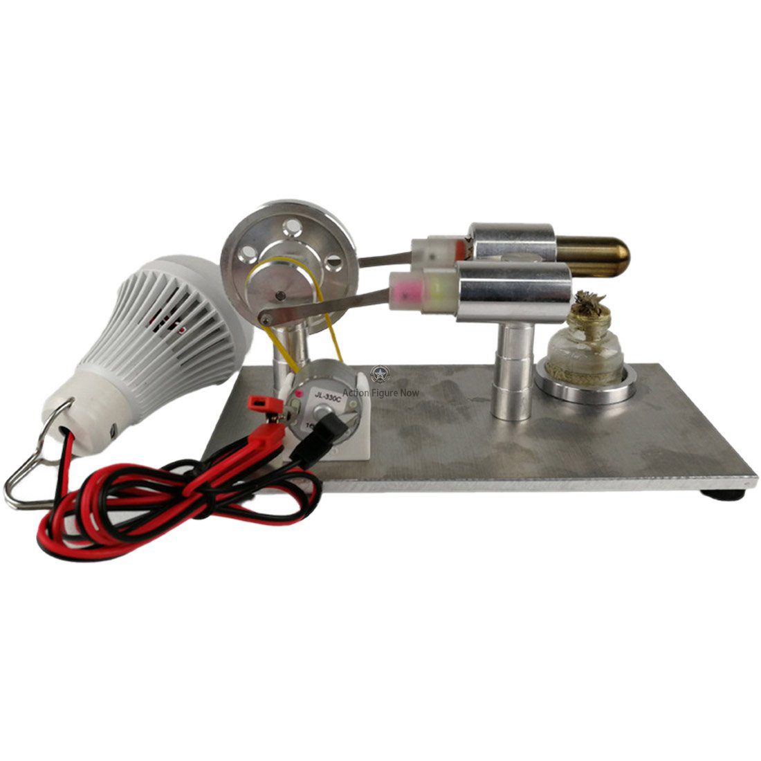 DIY Stirling Engine Kit with LED Lights and Generator DIY Stirling Engine Kit with LED Lights and Generator