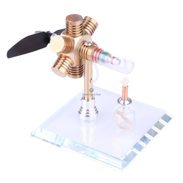 Stirling Engine Model with Hexagonal Shape and Propeller
