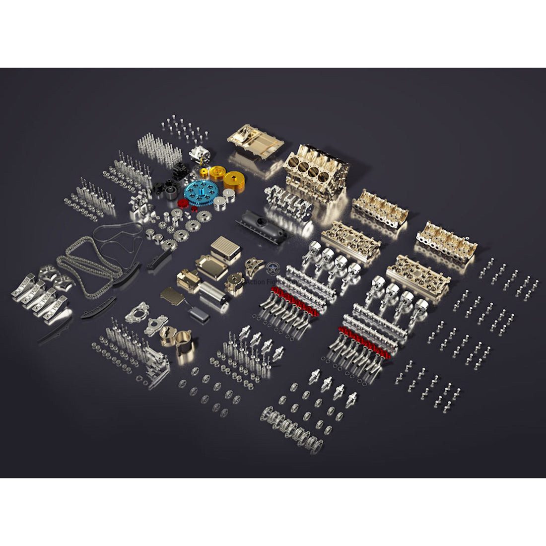 Working V8 Engine Model Kit: Build & Learn with 500+PCS Full Metal Car Engine, 1:3 Scale Working V8 Engine Model Kit: Build & Learn with 500+PCS Full Metal Car Engine, 1:3 Scale