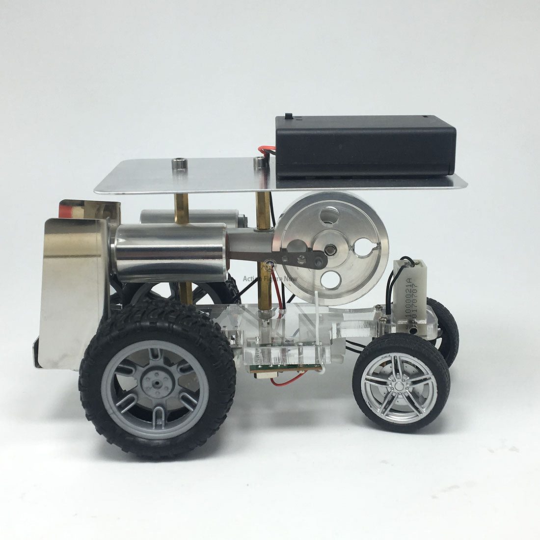 DIY Stirling Engine Model Car - RC Steering Vehicle for Science Experiments and Teaching DIY Stirling Engine Model Car - RC Steering Vehicle for Science Experiments and Teaching