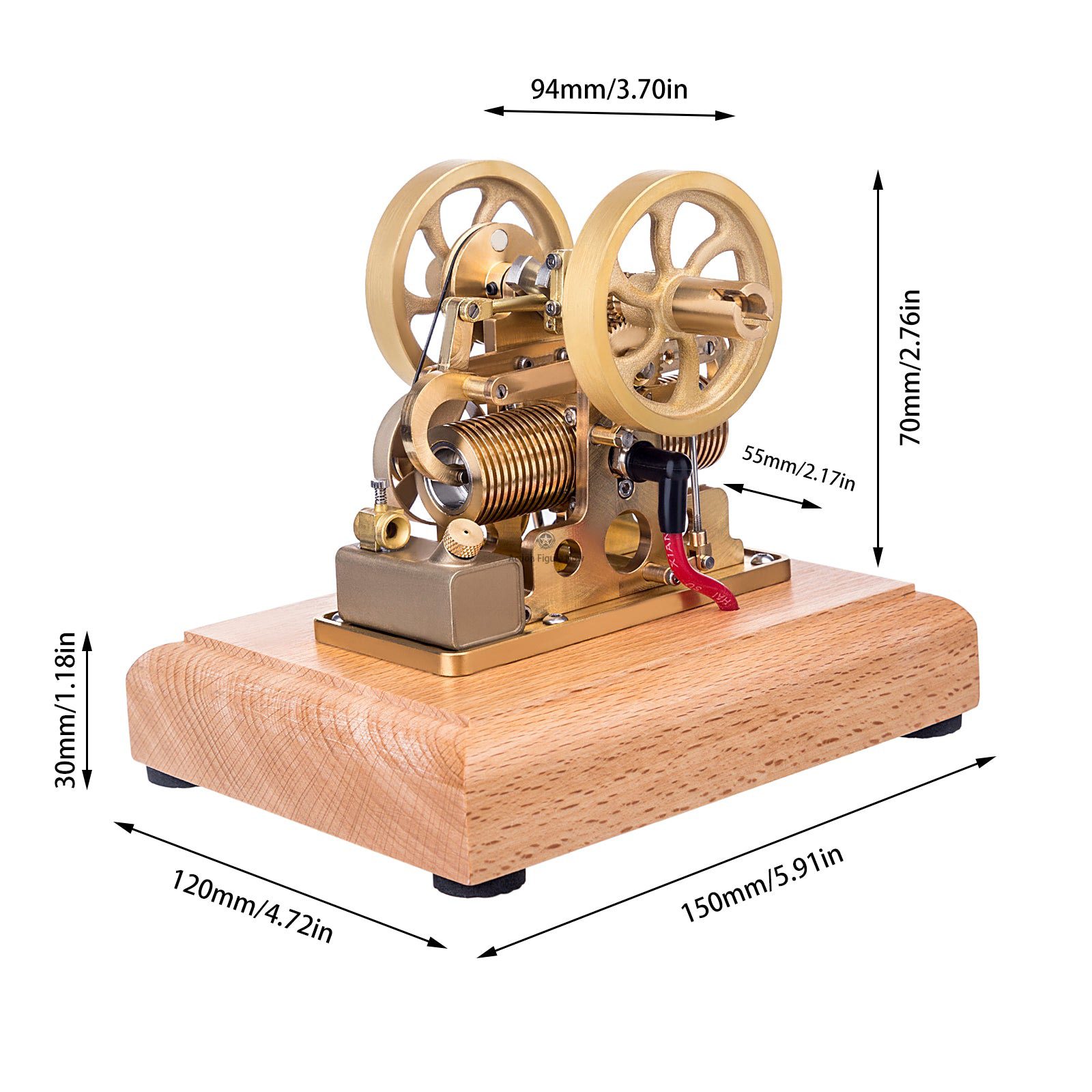 4-Stroke M14 1.9cc Mini Gas Internal Combustion Engine Model with Atkinson Cycle Differential Opposed Pistons 4-Stroke M14 1.9cc Mini Gas Internal Combustion Engine Model with Atkinson Cycle Differential Opposed Pistons