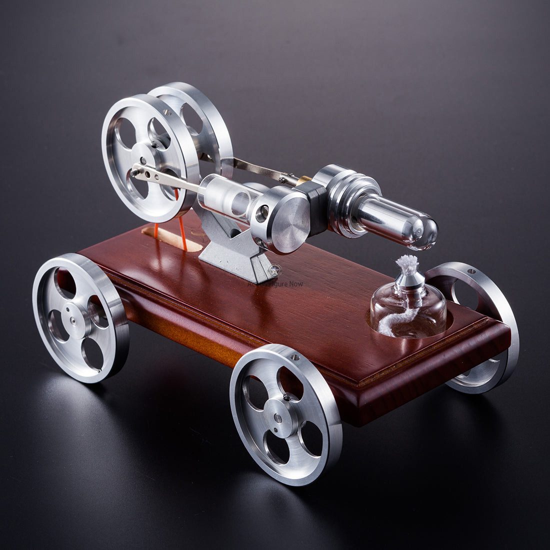 ENJOMOR Stirling Engine Tricycle: Walkable, Manually Steerable Car Model Toy ENJOMOR Stirling Engine Tricycle: Walkable, Manually Steerable Car Model Toy