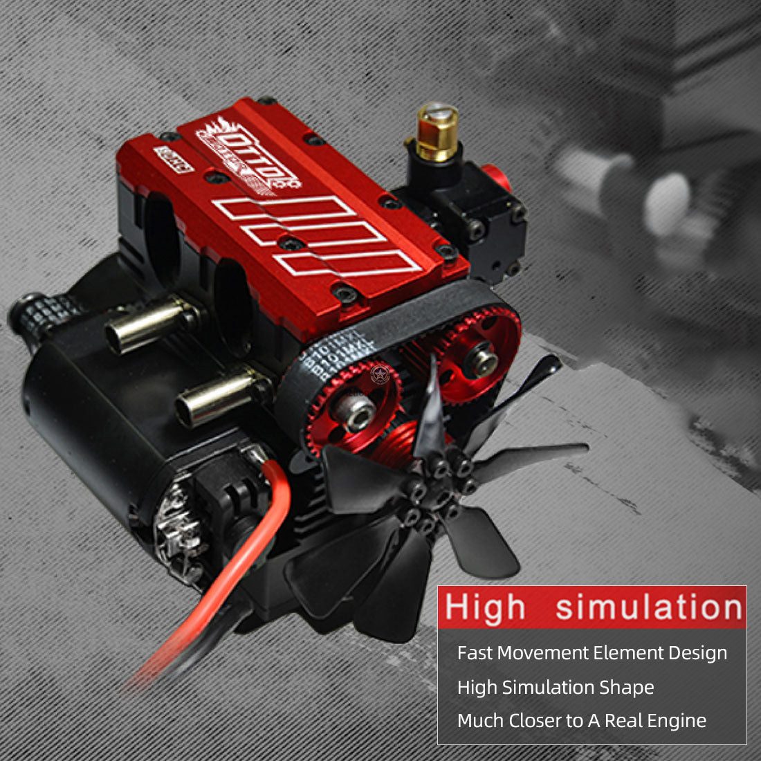 Otto Toyan FS-L200AC Engine - Single Overhead Camshaft (SOHC) 4-Stroke, Nitro-Fueled Model Engine Kit Otto Toyan FS-L200AC Engine - Single Overhead Camshaft (SOHC) 4-Stroke, Nitro-Fueled Model Engine Kit