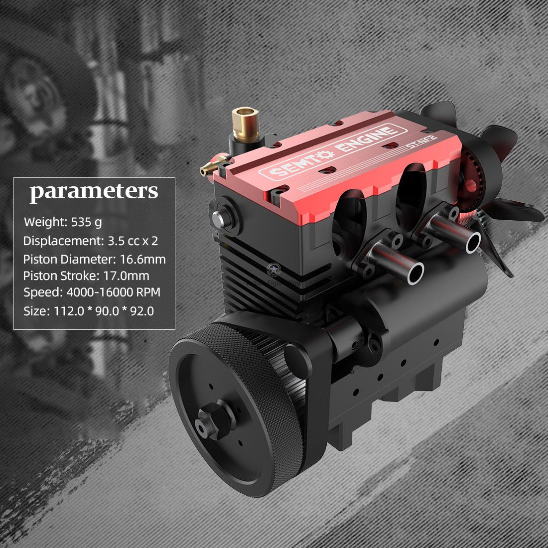 TOYAN FS-L200W Water-cooled 7cc Inline 2-Cylinder 4-Stroke Methanol Engine Model - DIY Assembly Kit TOYAN FS-L200W Water-cooled 7cc Inline 2-Cylinder 4-Stroke Methanol Engine Model - DIY Assembly Kit