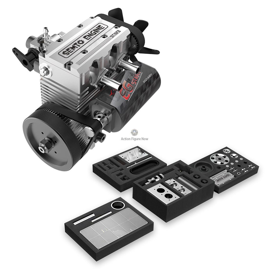 Otto Toyan FS-L200AC Engine - Single Overhead Camshaft (SOHC) 4-Stroke, Nitro-Fueled Model Engine Kit Otto Toyan FS-L200AC Engine - Single Overhead Camshaft (SOHC) 4-Stroke, Nitro-Fueled Model Engine Kit
