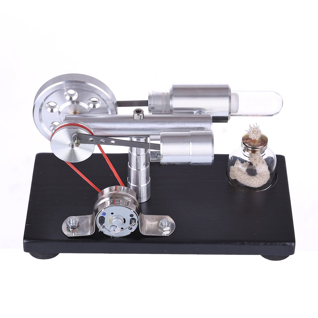 Shape Stirling Engine Generator Model with LED Lights and Digital Voltage Display - STEM Educational Model Shape Stirling Engine Generator Model with LED Lights and Digital Voltage Display - STEM Educational Model