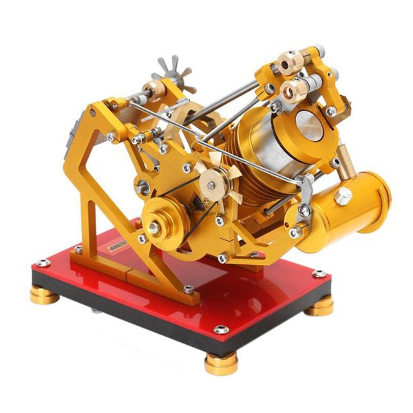 Golden Flame Licker Vacuum Stirling Engine Model Kit