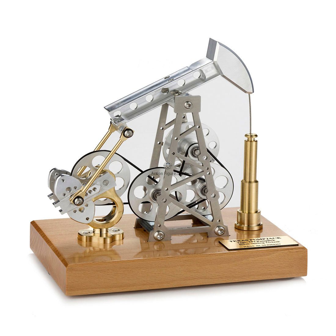 Stirling Engine DIY Assembly Kit (Linkage Device) - Runnable Oil Well Model (Metal) - Mechanical Crafts - Gift/Collection