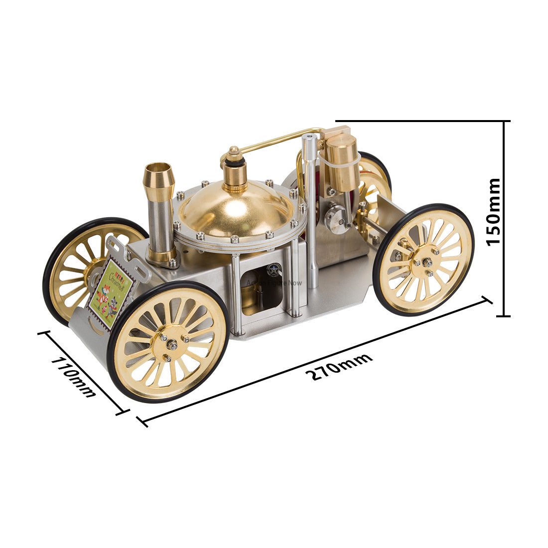 ENJOMOR Metal Steam Engine Toy Car: Classic Steam Powered Vehicle, Christmas Gift ENJOMOR Metal Steam Engine Toy Car: Classic Steam Powered Vehicle, Christmas Gift