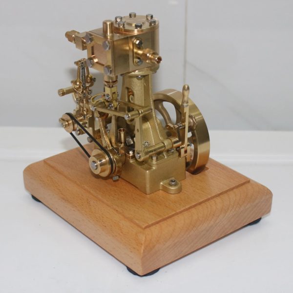 1.85cc Mini Retro Vertical Single-Cylinder Double-Acting Steam Engine Model Kit with Speed Reducer
