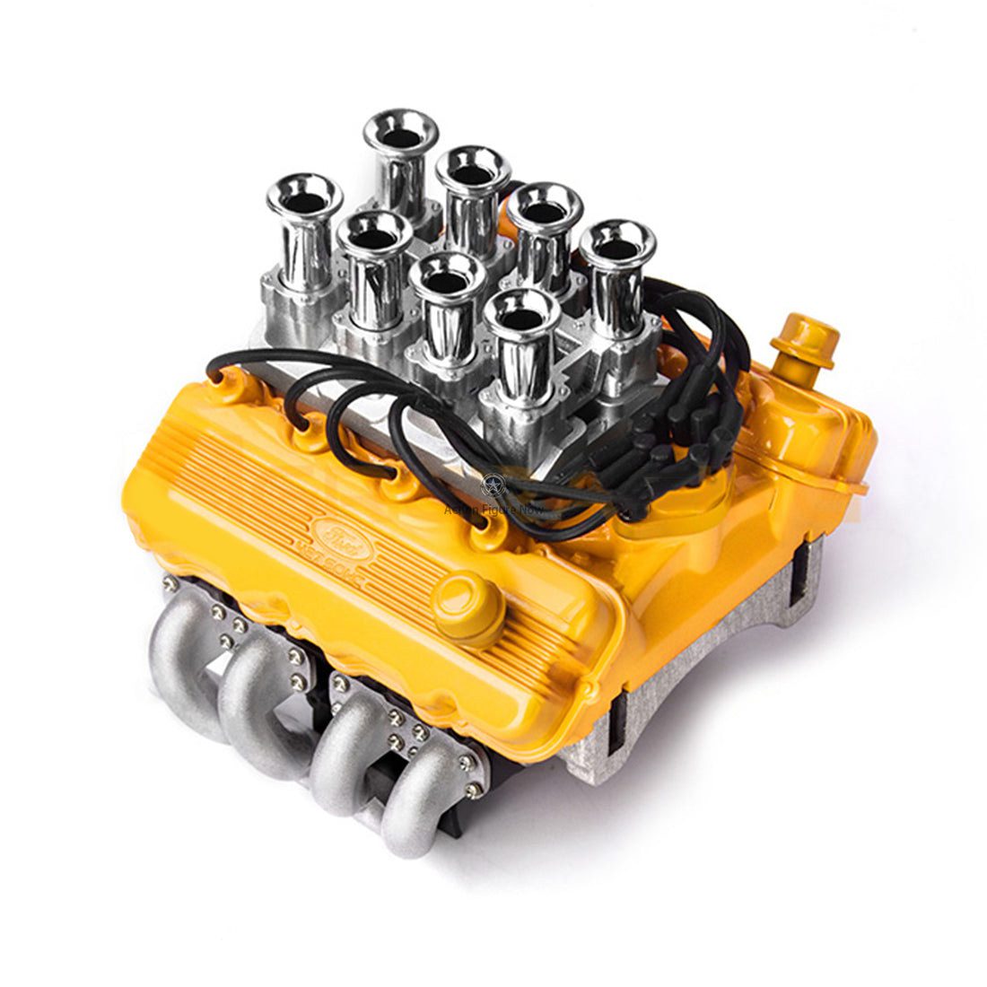 V8 Engine Model Kit with Hood, Fan, Radiator, Intake, and Motor for 1/10 RC Cars (GRC FST Motor Compatible) V8 Engine Model Kit with Hood, Fan, Radiator, Intake, and Motor for 1/10 RC Cars (GRC FST Motor Compatible)