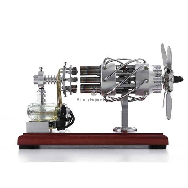 16-Cylinder Stirling Engine Model - Double Tank Gas Powered Educational Toy