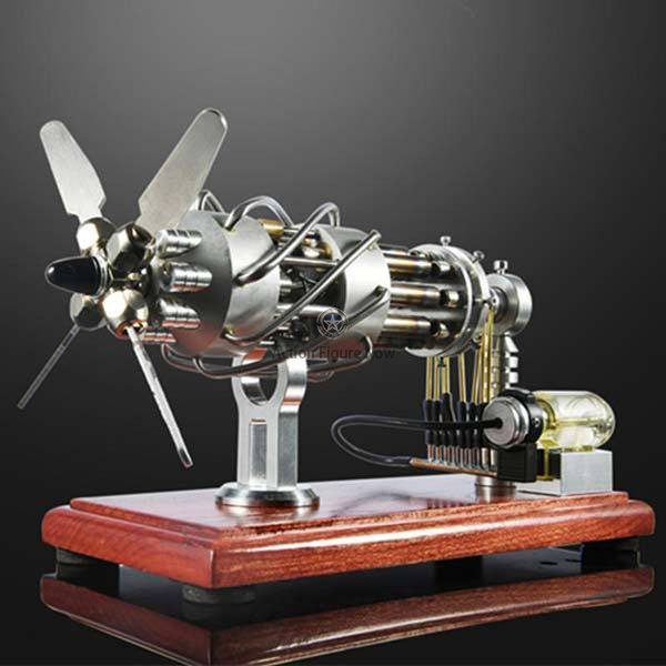 16-Cylinder Stirling Engine Model | Toy Collection | Gas Powered Stirling Engine Gift