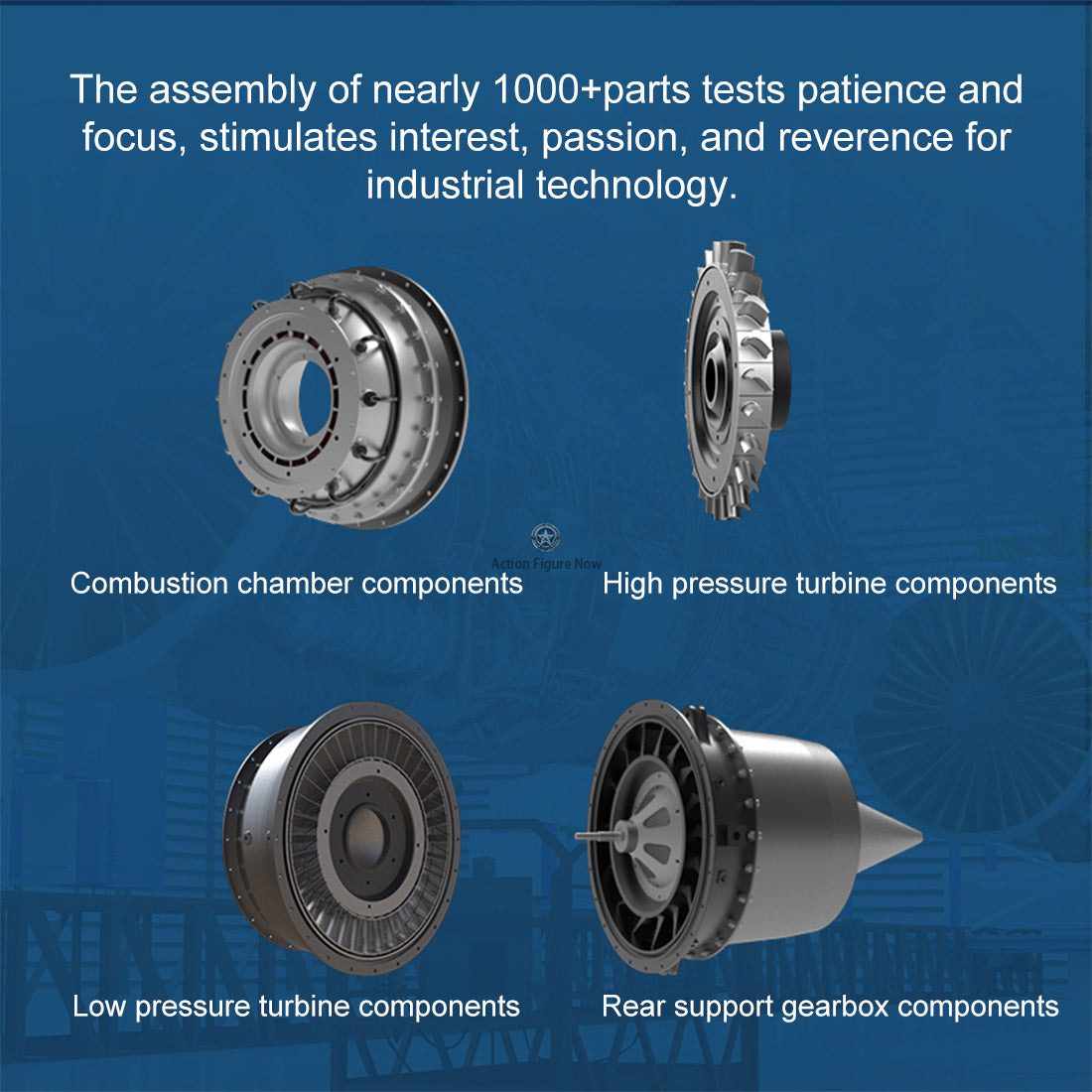 TECHING DIY Turbofan Jet Engine Model Kit - 1/10 Scale Full Metal Dual-Spool Aircraft Engine Assembly Model with Over 1000 Parts TECHING DIY Turbofan Jet Engine Model Kit - 1/10 Scale Full Metal Dual-Spool Aircraft Engine Assembly Model with Over 1000 Parts