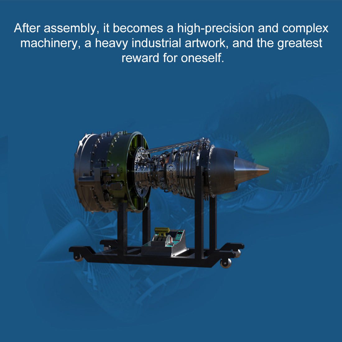 TECHING DIY Turbofan Jet Engine Model Kit - 1/10 Scale Full Metal Dual ...