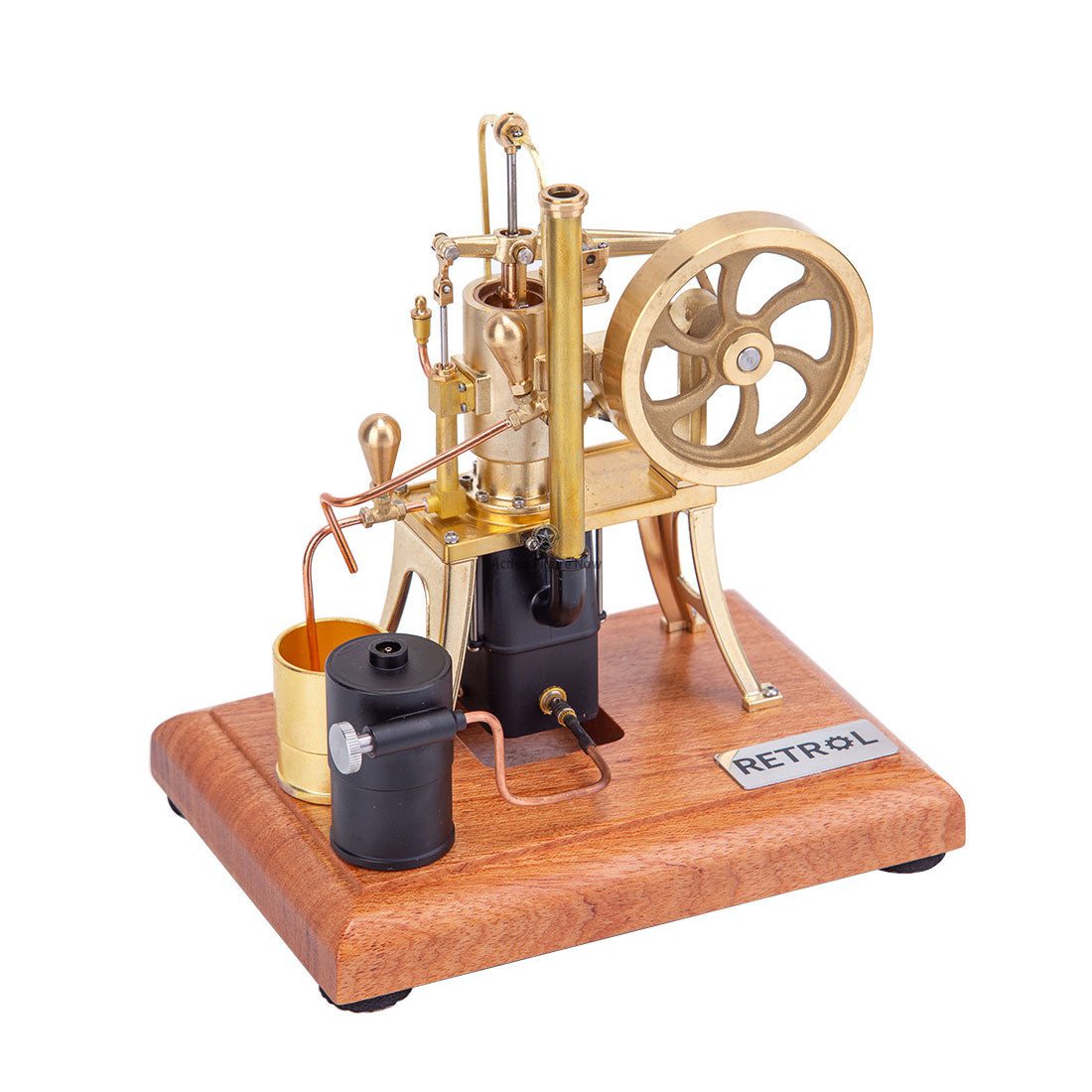 1/12 Scale RETROL R01 Stirling External Combustion Engine Model Water-cooled Pumping Engine Mechanical Toy Set 1/12 Scale RETROL R01 Stirling External Combustion Engine Model Water-cooled Pumping Engine Mechanical Toy Set