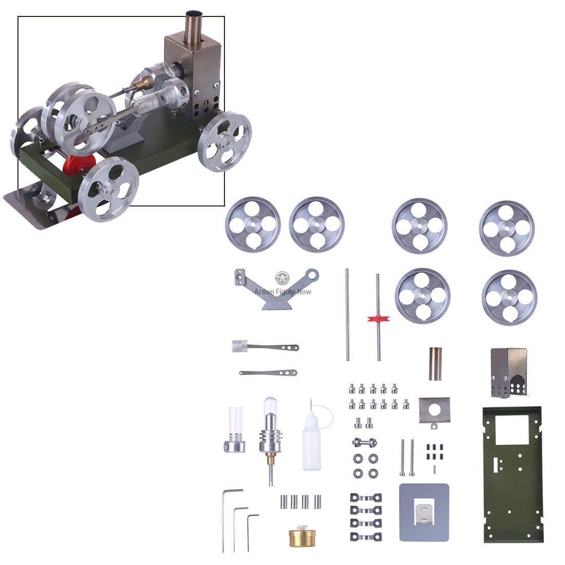 Stirling Engine Car Model Kit: Engine DIY Assembly Kit for Physical Experiment
