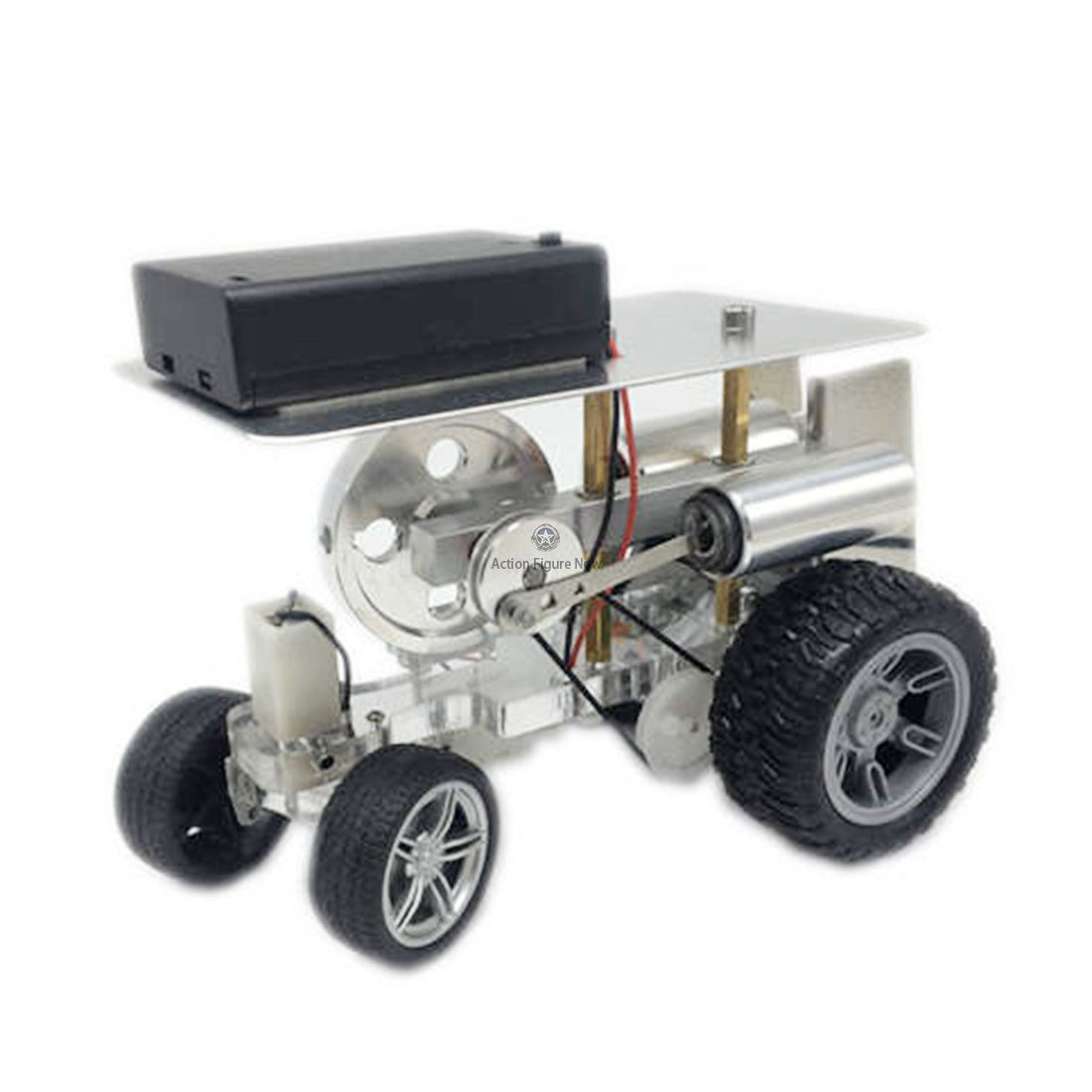 DIY Stirling Engine Model Car - RC Steering Vehicle for Science Experiments and Teaching DIY Stirling Engine Model Car - RC Steering Vehicle for Science Experiments and Teaching