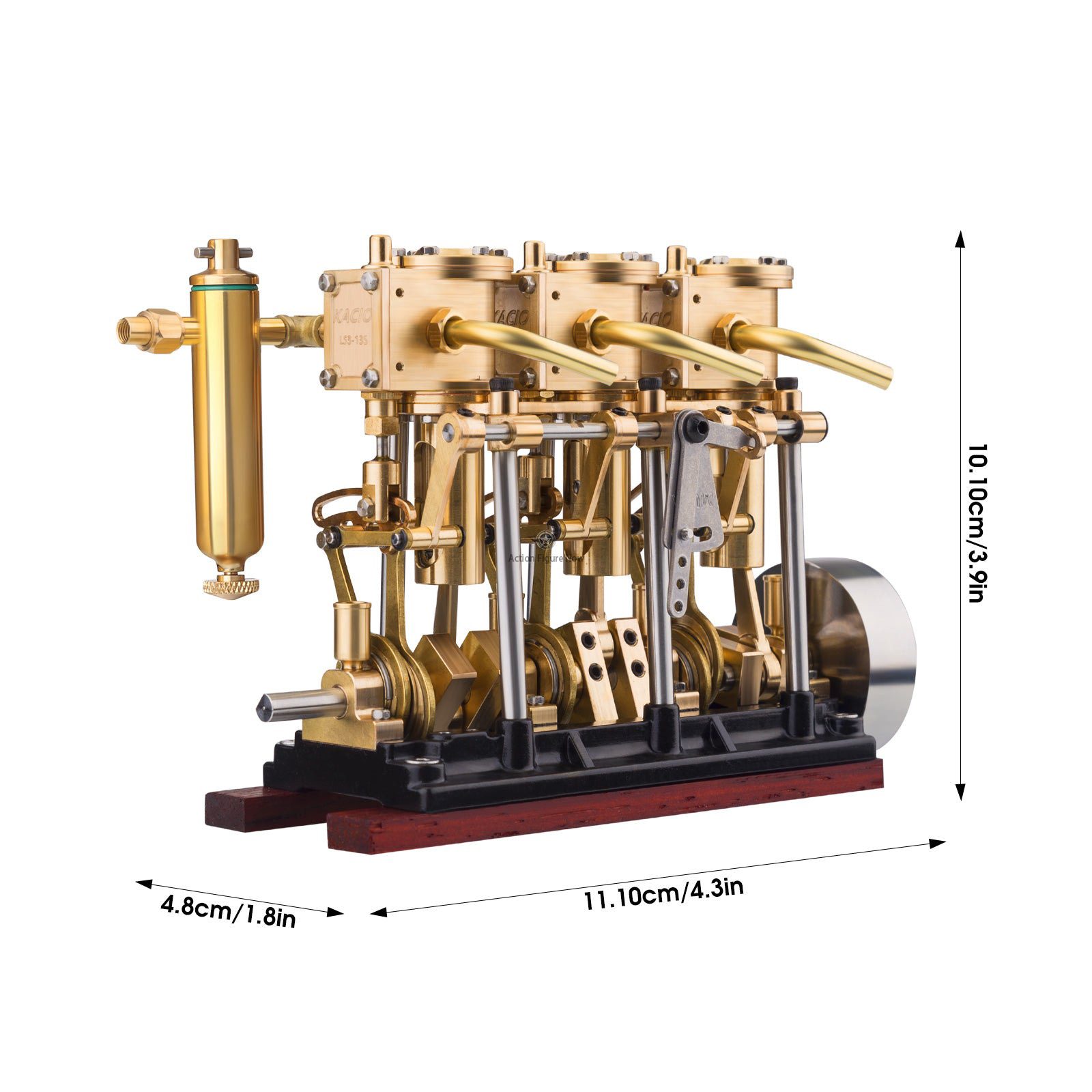 KACIO LS3-13S Three-Cylinder Steam Engine Model with Oil Cup and Forward/Reverse Rotation Capability KACIO LS3-13S Three-Cylinder Steam Engine Model with Oil Cup and Forward/Reverse Rotation Capability