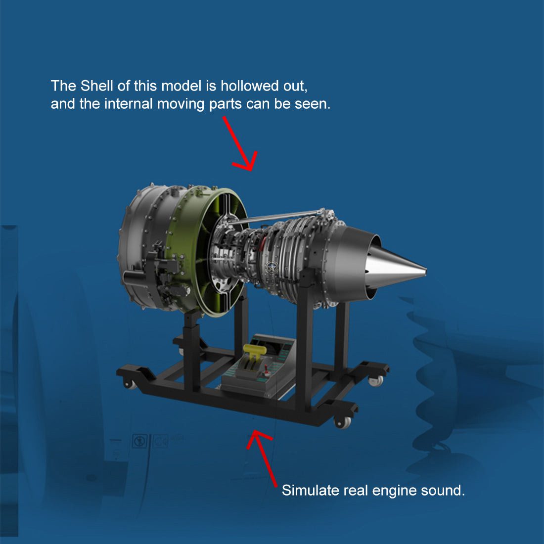 TECHING DIY Turbofan Jet Engine Model Kit - 1/10 Scale Full Metal Dual-Spool Aircraft Engine Assembly Model with Over 1000 Parts TECHING DIY Turbofan Jet Engine Model Kit - 1/10 Scale Full Metal Dual-Spool Aircraft Engine Assembly Model with Over 1000 Parts