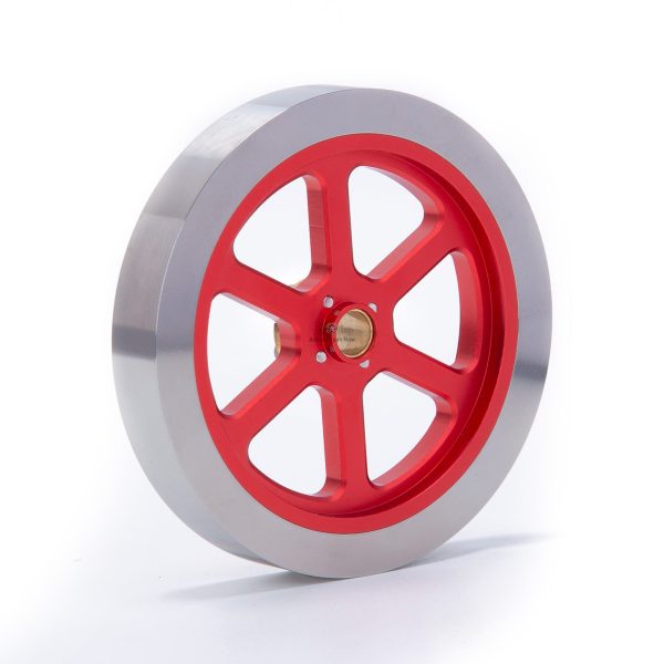 Anodized and Polished Flywheel Accessory for ENJOMOR Hit and Miss 6CC Engines
