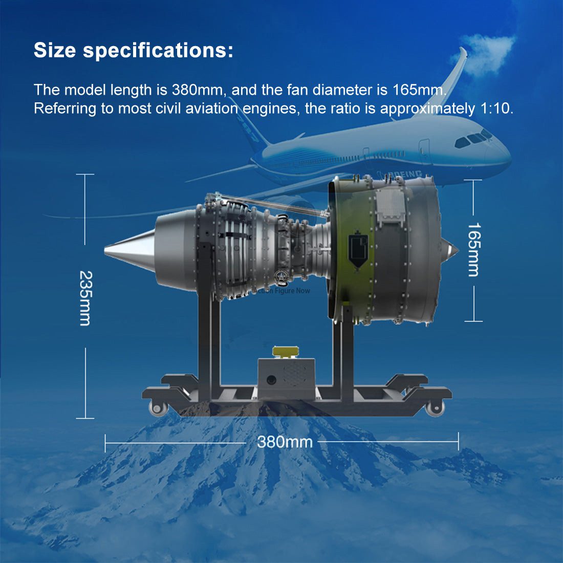 TECHING DIY Turbofan Jet Engine Model Kit - 1/10 Scale Full Metal Dual-Spool Aircraft Engine Assembly Model with Over 1000 Parts TECHING DIY Turbofan Jet Engine Model Kit - 1/10 Scale Full Metal Dual-Spool Aircraft Engine Assembly Model with Over 1000 Parts