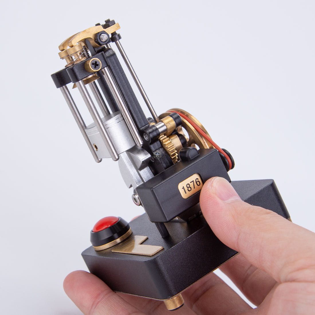 Mini Metal DIY Single-Cylinder 4-Stroke DOHC Pushrod Internal Combustion Engine Model Toy for Education and Science Experiments Mini Metal DIY Single-Cylinder 4-Stroke DOHC Pushrod Internal Combustion Engine Model Toy for Education and Science Experiments