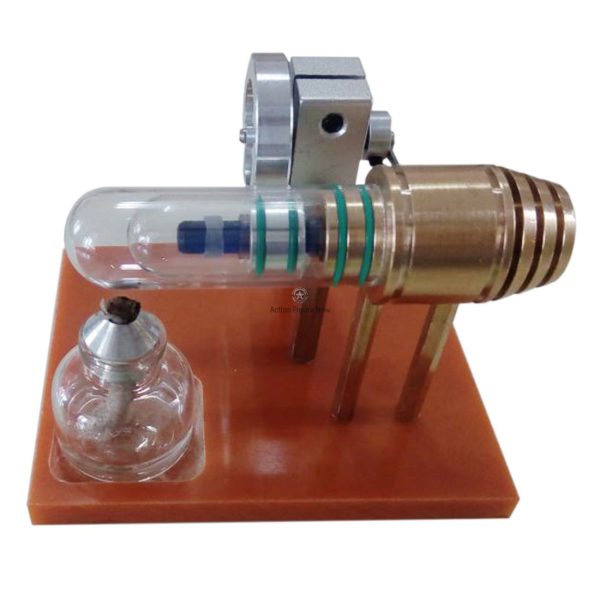 Enginediy Hot Air Stirling Engine Model with LED Light and Electrical Motor Physics Experiment Toy